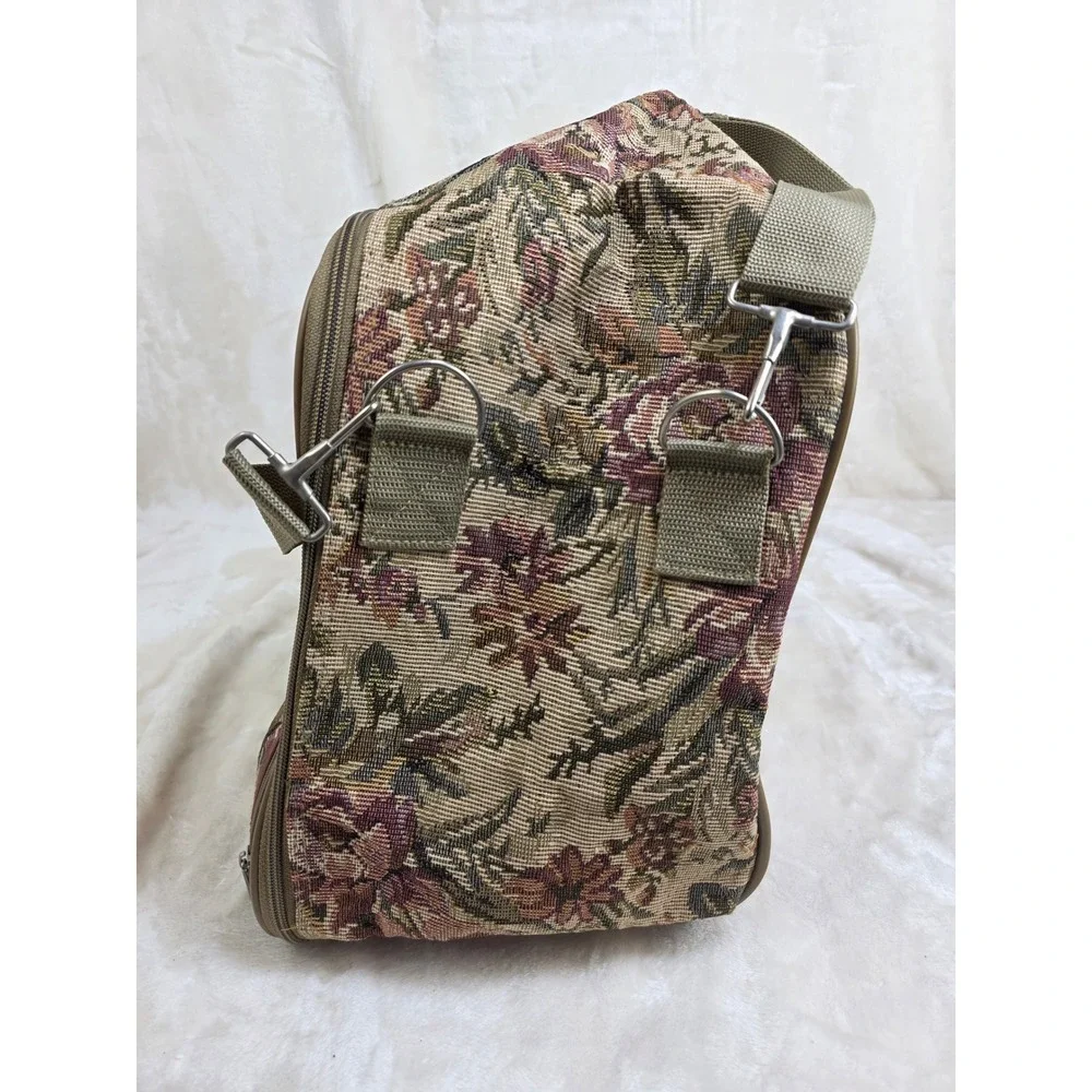 Vintage Floral Tapestry Rolling Suitcase Travel Luggage‎ Bag